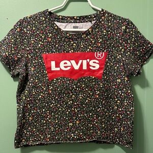 Levi's Black Floral Short Sleeve Tee